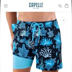 CAPELLE MENS HYBRID SWIM TRUNKS.       M